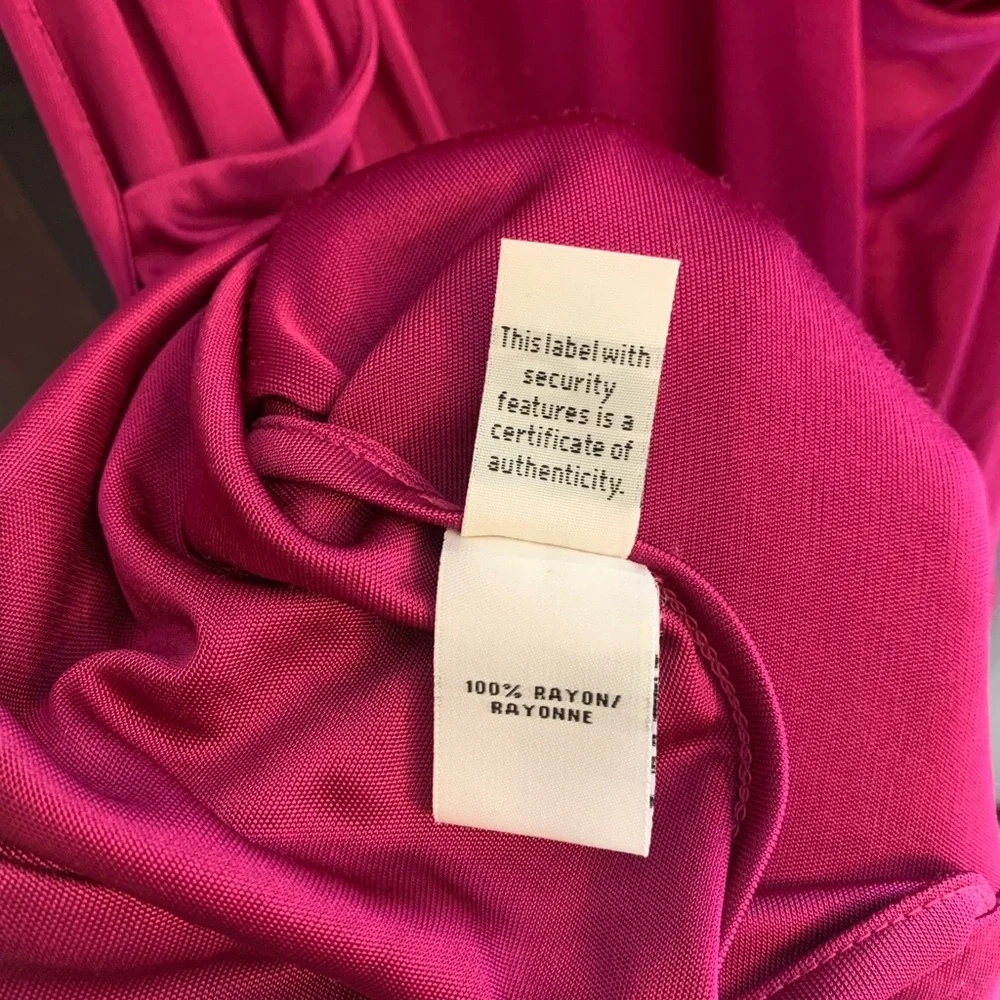 Diane Von Furstenberg Large Tank Top Sleeveless Pink Sexy Fuchsia XL summer club - Picture 10 of 12